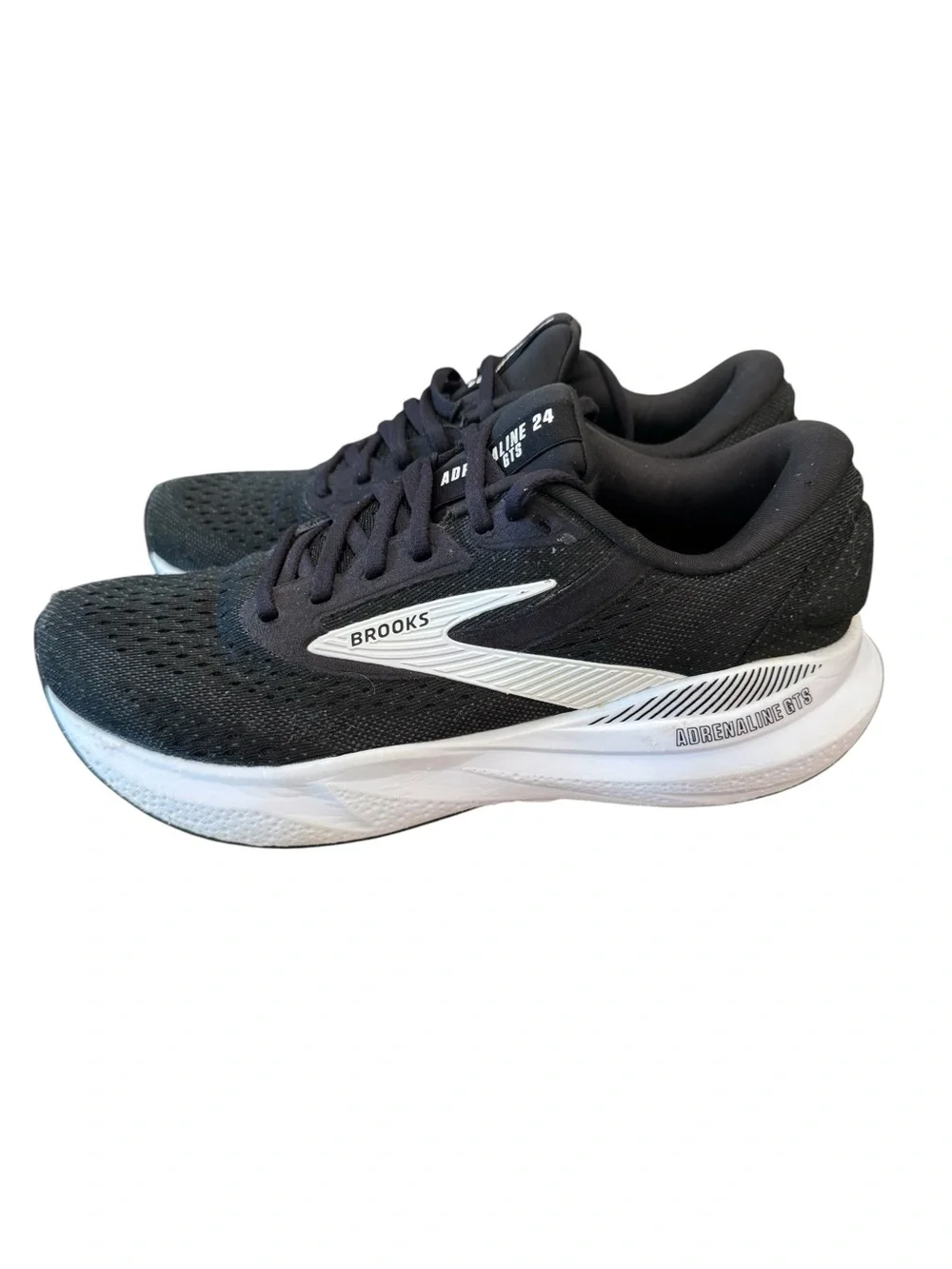 Brooks Adrenaline GTS 24 Supportive Womens 9 Wide Black Running Shoes Sneakers